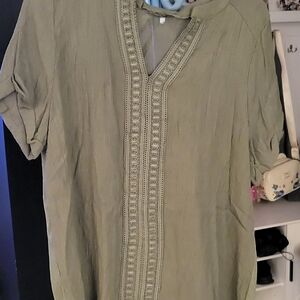 Olive Green Women's Top